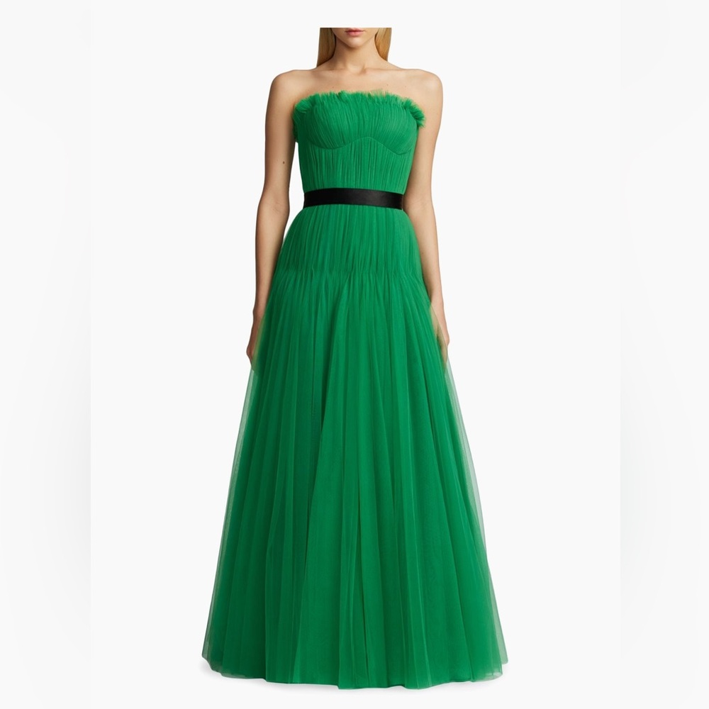 Zac Posen sleeveless pleated gown